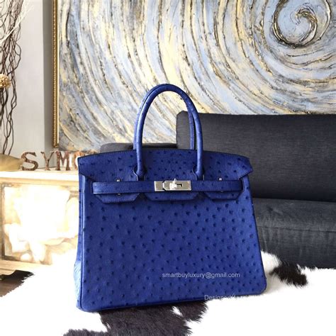 Hermès Birkin 35 Blue Iris Ostrich 